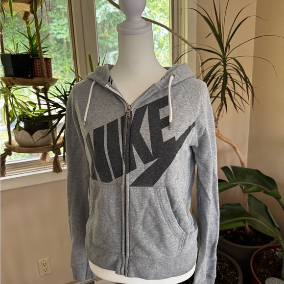 Nike Women's Gray Full-Zip Hoodie - Picture 1 of 5